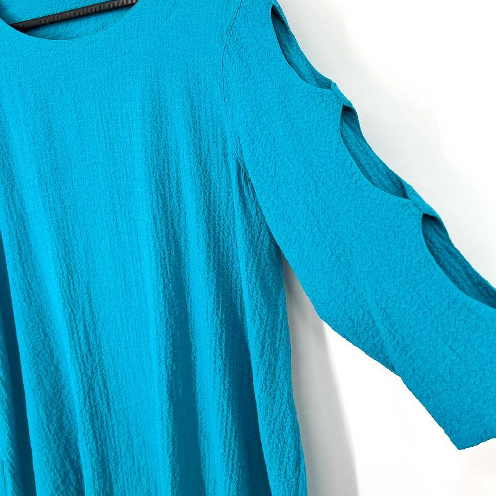 Ali Miles Sz XL Teal Blue Open Shoulder Wearable … - image 2