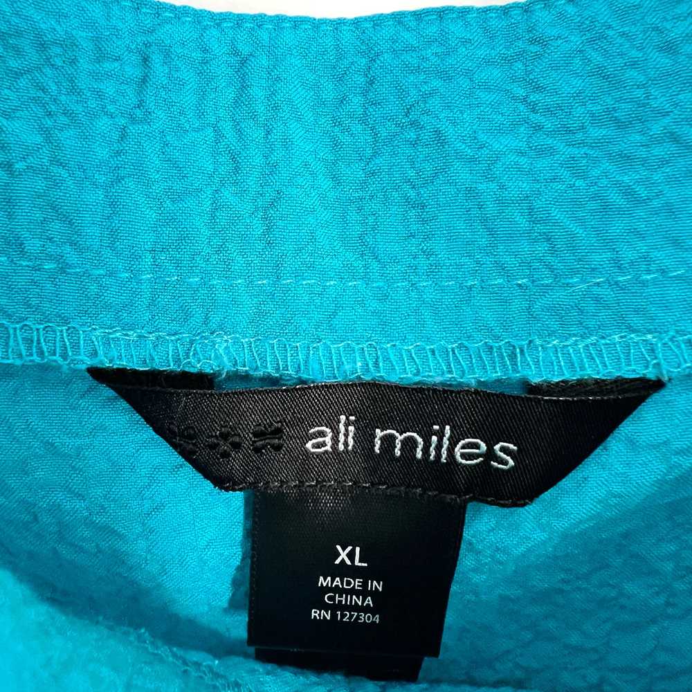 Ali Miles Sz XL Teal Blue Open Shoulder Wearable … - image 4