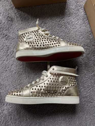 Christian Louboutin Louis flat laminato spikes