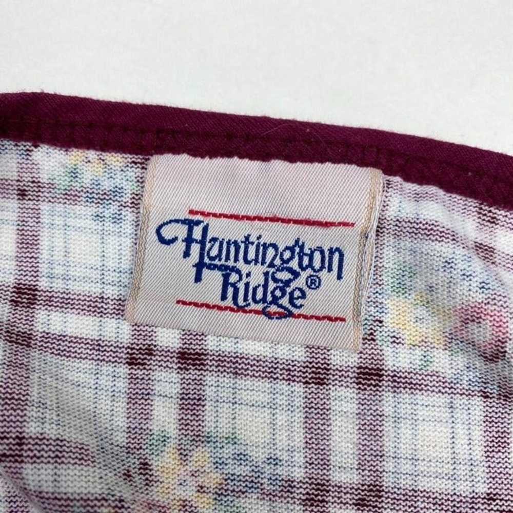 Huntington Ridge vintage 90s floral plaid tee shi… - image 3