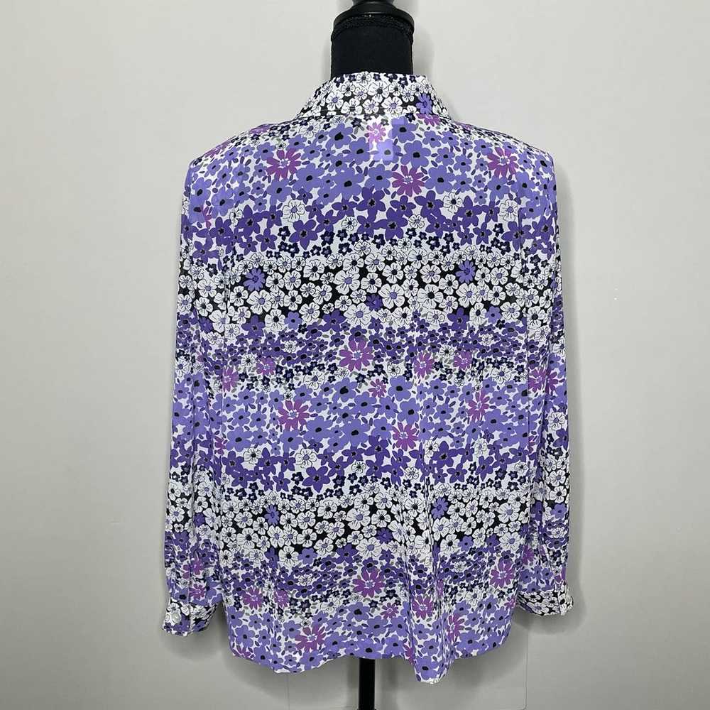 Blair Women's Vintage Floral Blouse Long Sleeve B… - image 3