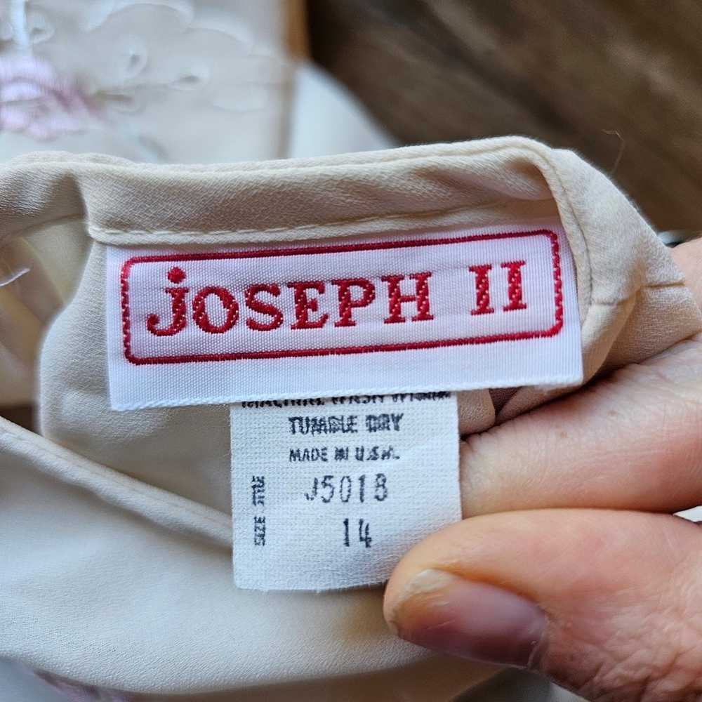 Vintage Joseph II sheer ivory blouse with embroid… - image 9