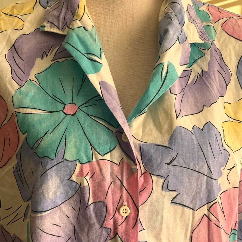 Vintage Floral Sears Buttonup - image 2