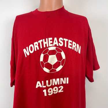 Jerzees Vintage Northeastern Huskies Soccer T Shi… - image 1