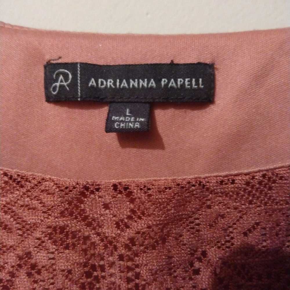 Adrianna Papell Lace Blouse Size L - image 2