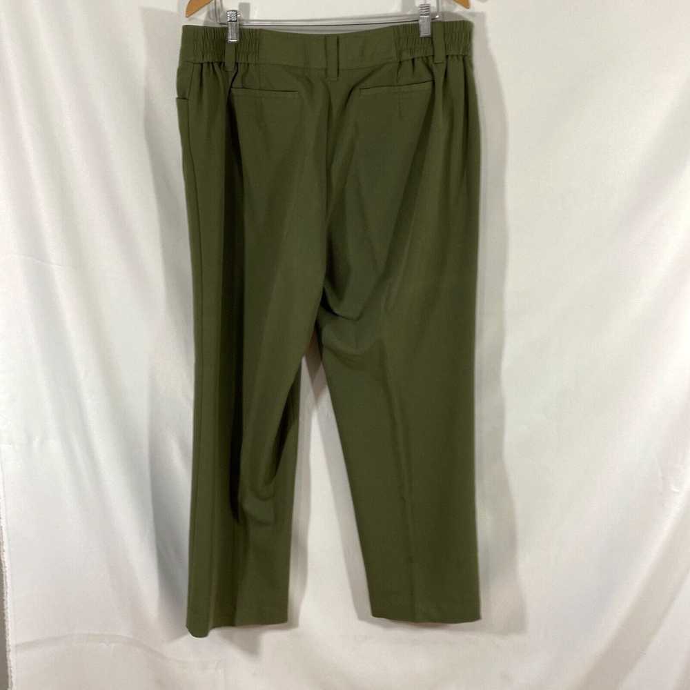 Vintage Dressbarn Womens Green Flat Front Straigh… - image 2