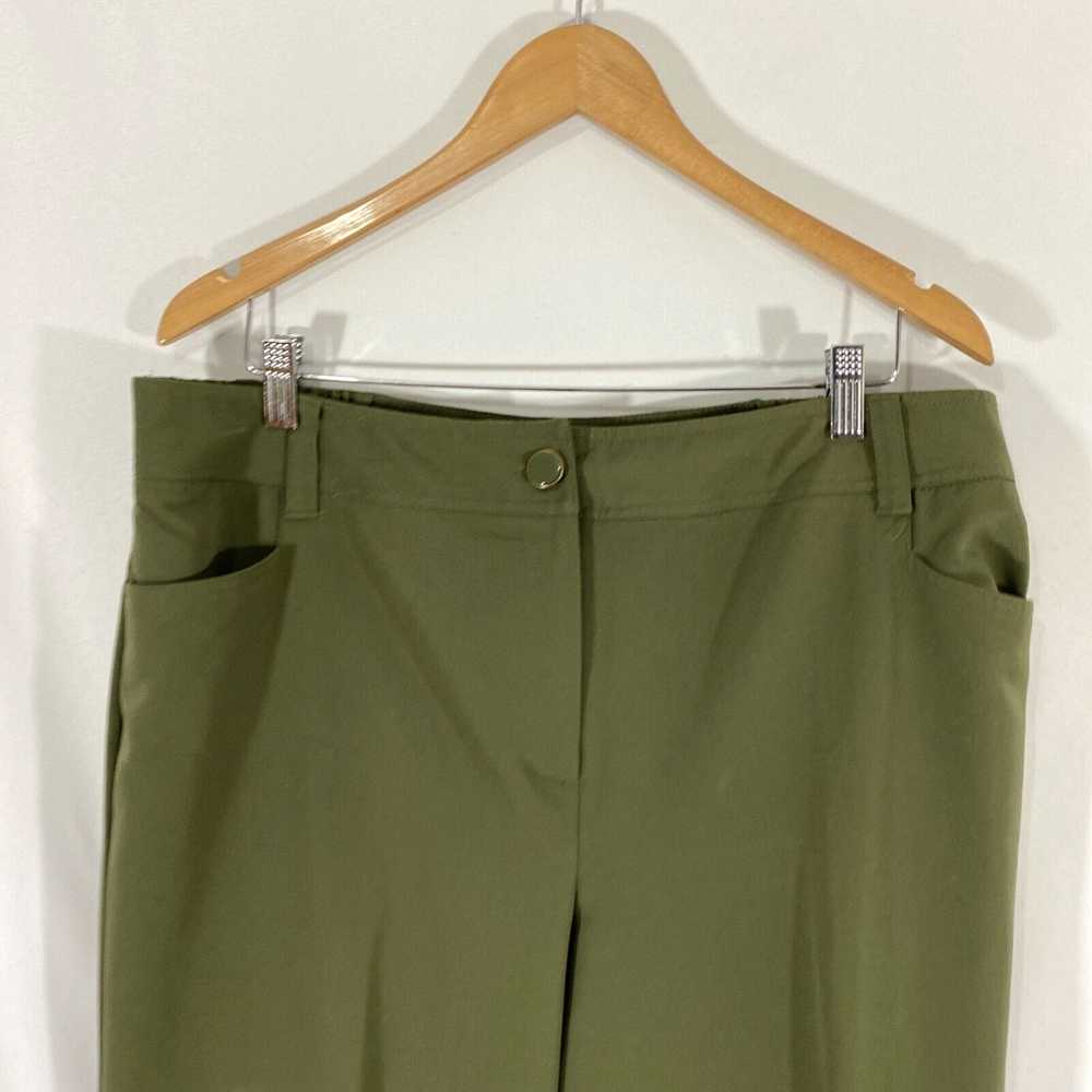 Vintage Dressbarn Womens Green Flat Front Straigh… - image 3