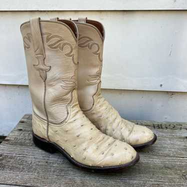 Lucchese Lucchese Cream Ostrich Roper Cowgirl West