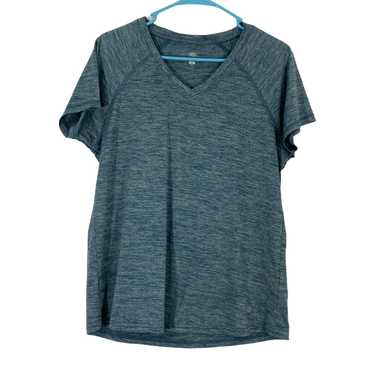 Vintage Legend Womens Blue Heathered Short Sleeve… - image 1