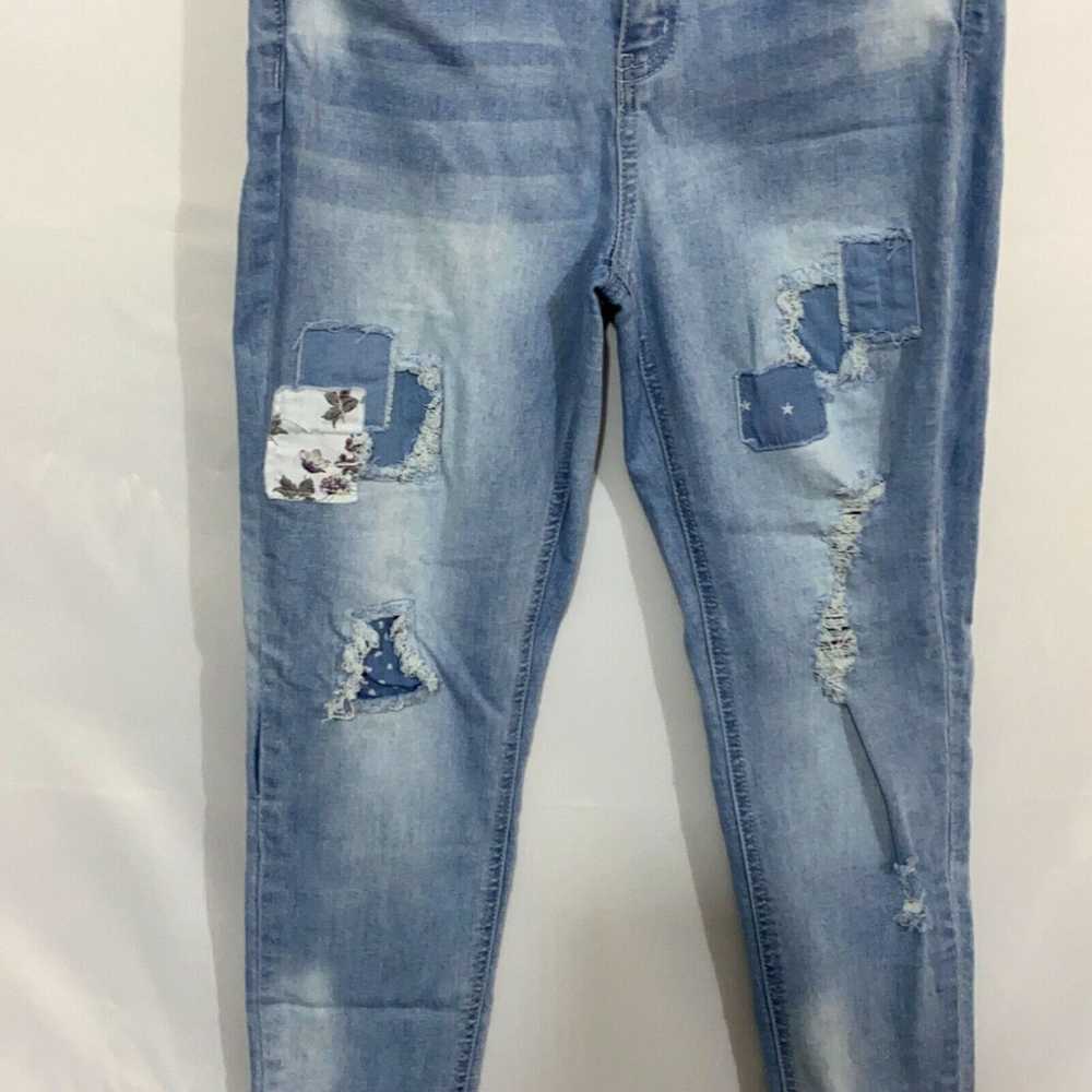 Vintage True Craft Womens Blue Distressed Slim Fi… - image 3