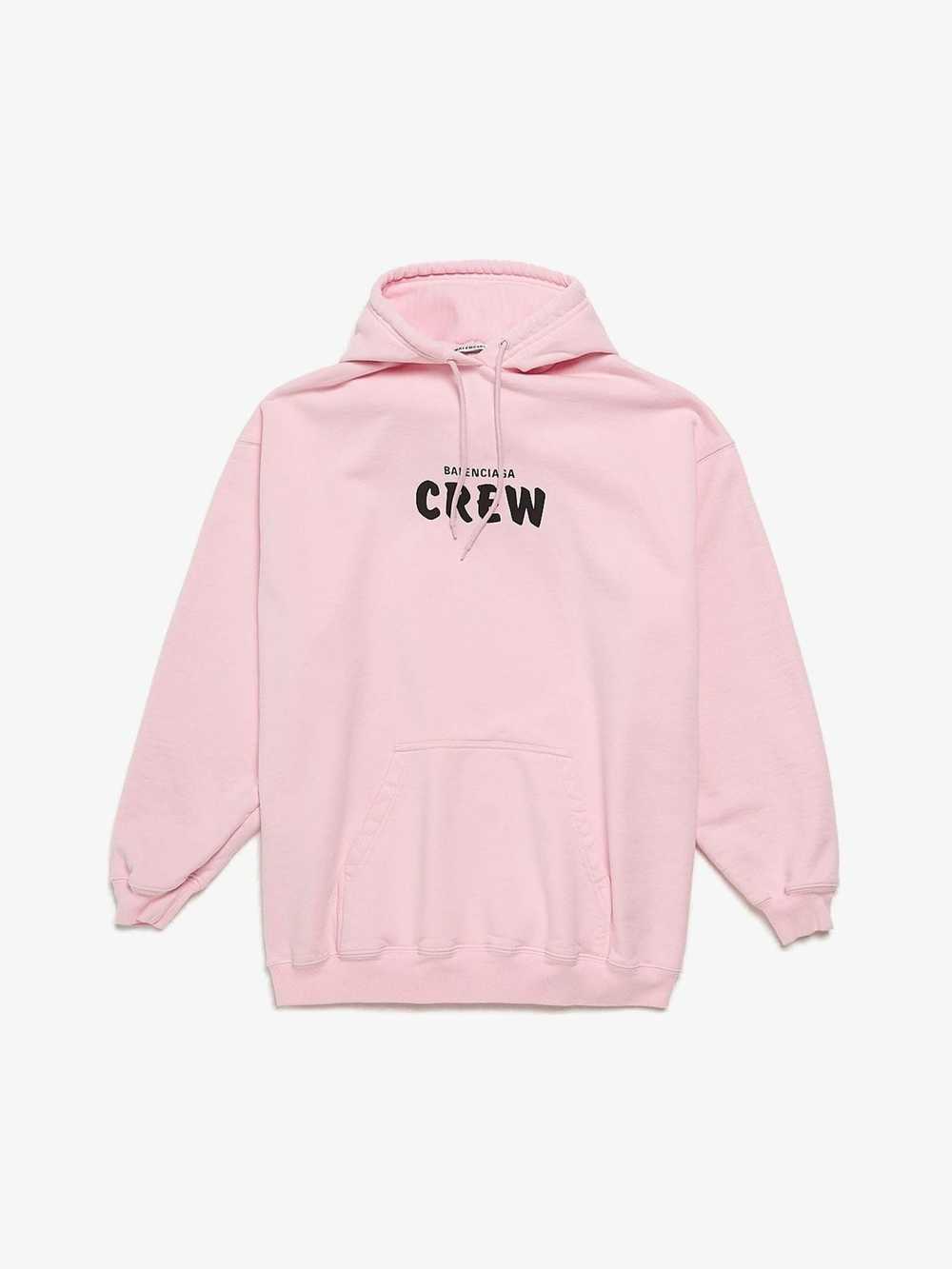 Balenciaga Pink Balenciaga Crew Printed Cotto Hoo… - image 1