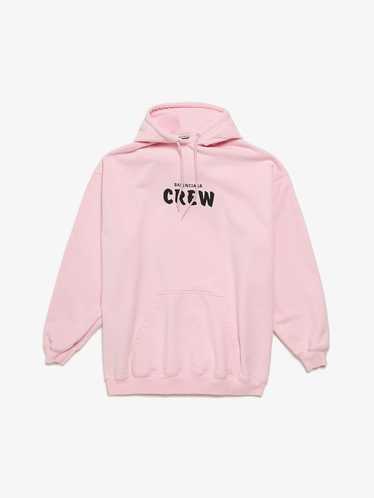 Balenciaga Pink Balenciaga Crew Printed Cotto Hoo… - image 1