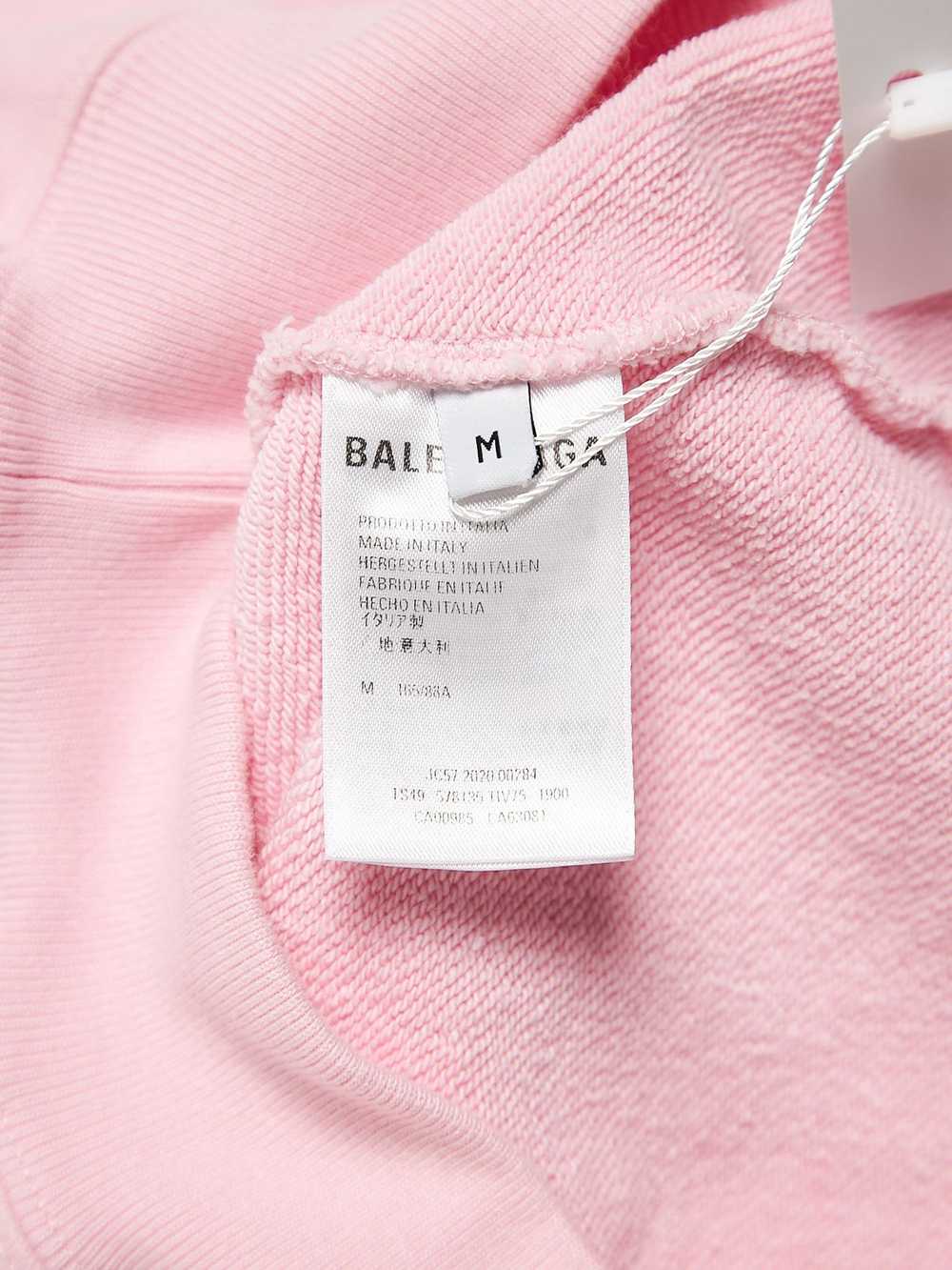 Balenciaga Pink Balenciaga Crew Printed Cotto Hoo… - image 4