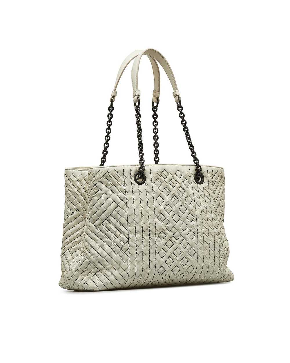 Bottega Veneta Woven Leather Double Chain Tote wi… - image 2