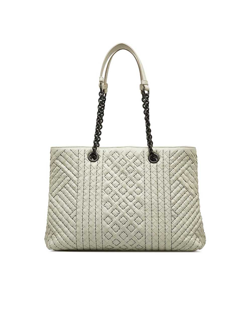 Bottega Veneta Woven Leather Double Chain Tote wi… - image 3