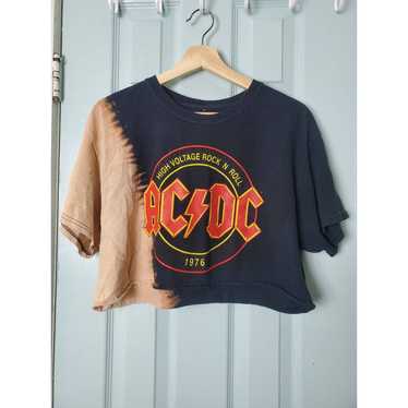 ACDC bleached vintage style crop tee - image 1