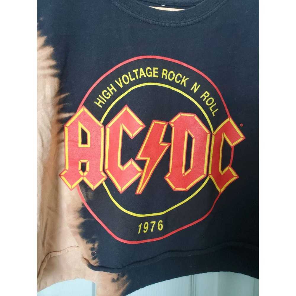 ACDC bleached vintage style crop tee - image 2