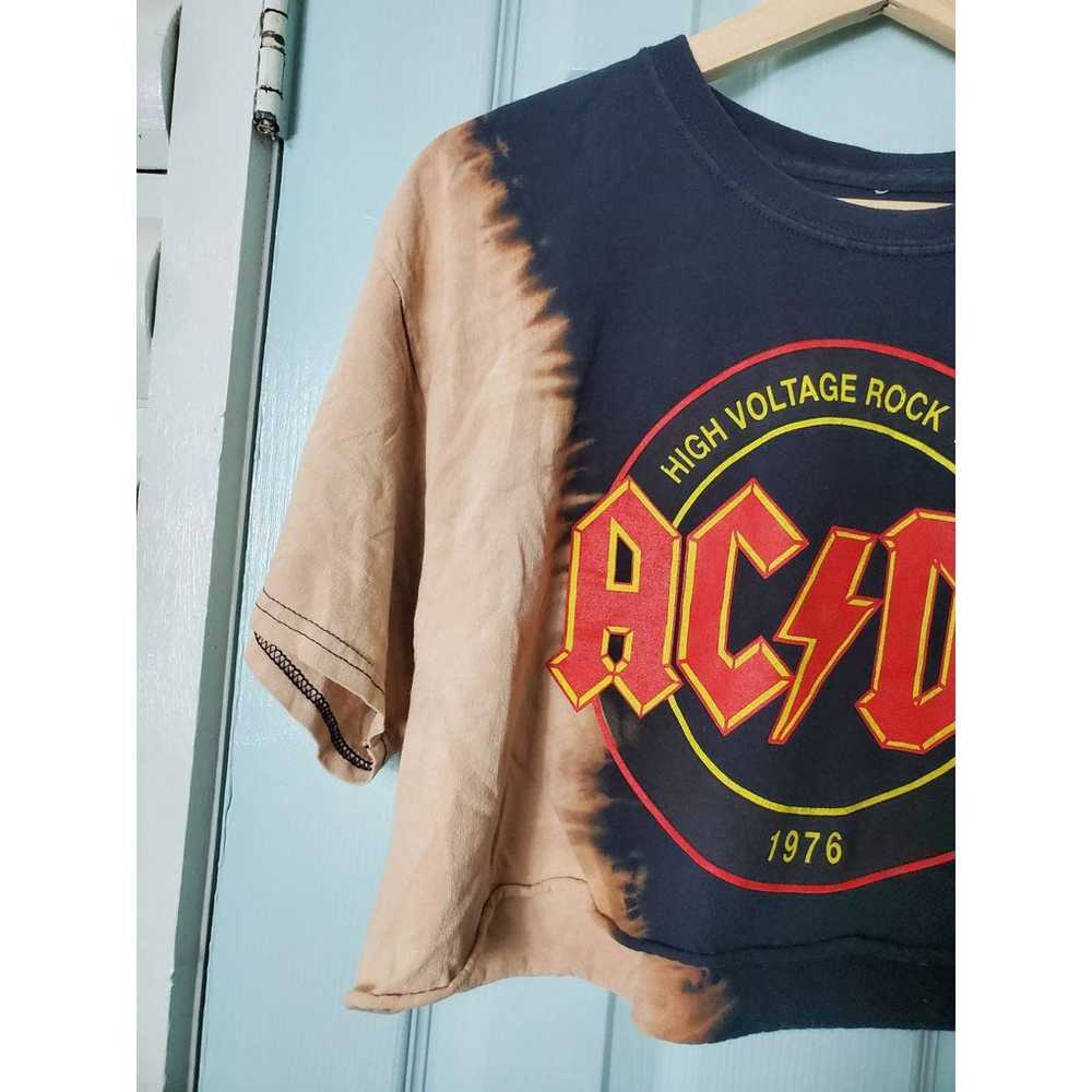 ACDC bleached vintage style crop tee - image 3