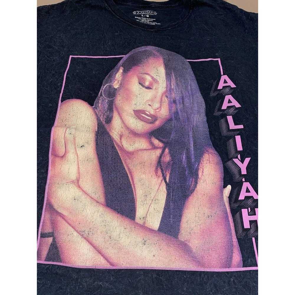 Aaliyah T-Shirt Black R&B Soul Music Band Tour Te… - image 5