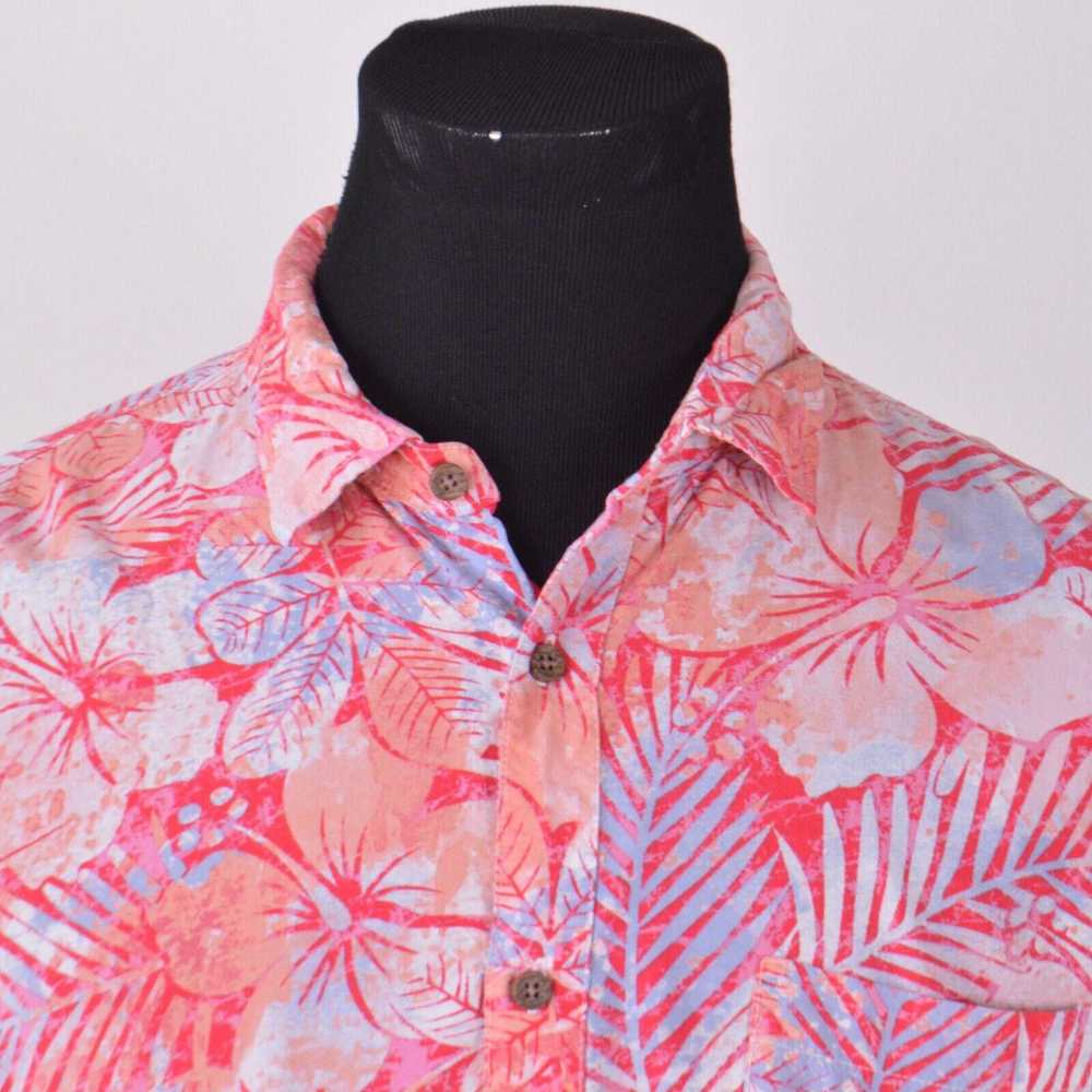 Other Margaritaville Mens Shirt Large Pink Blue F… - image 2