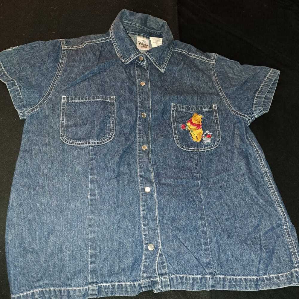 Vintage Disney Store Winnie the Pooh Denim Top - image 1