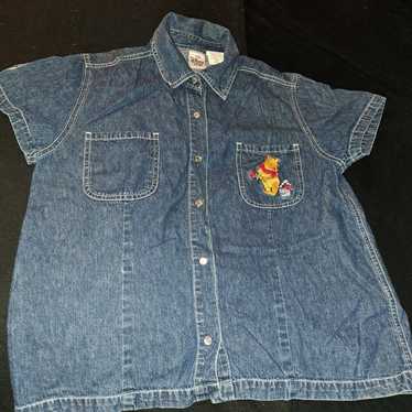 Vintage Disney Store Winnie the Pooh Denim Top - image 1