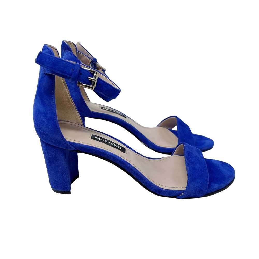 Nine West Size 6 Blue Suede Leather Pruce Ankle S… - image 1