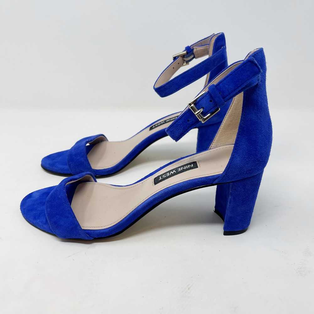 Nine West Size 6 Blue Suede Leather Pruce Ankle S… - image 9