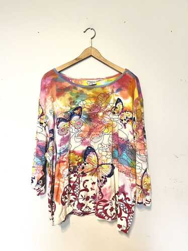 Japanese Brand Tie-dye Butterfly mid-sleeve