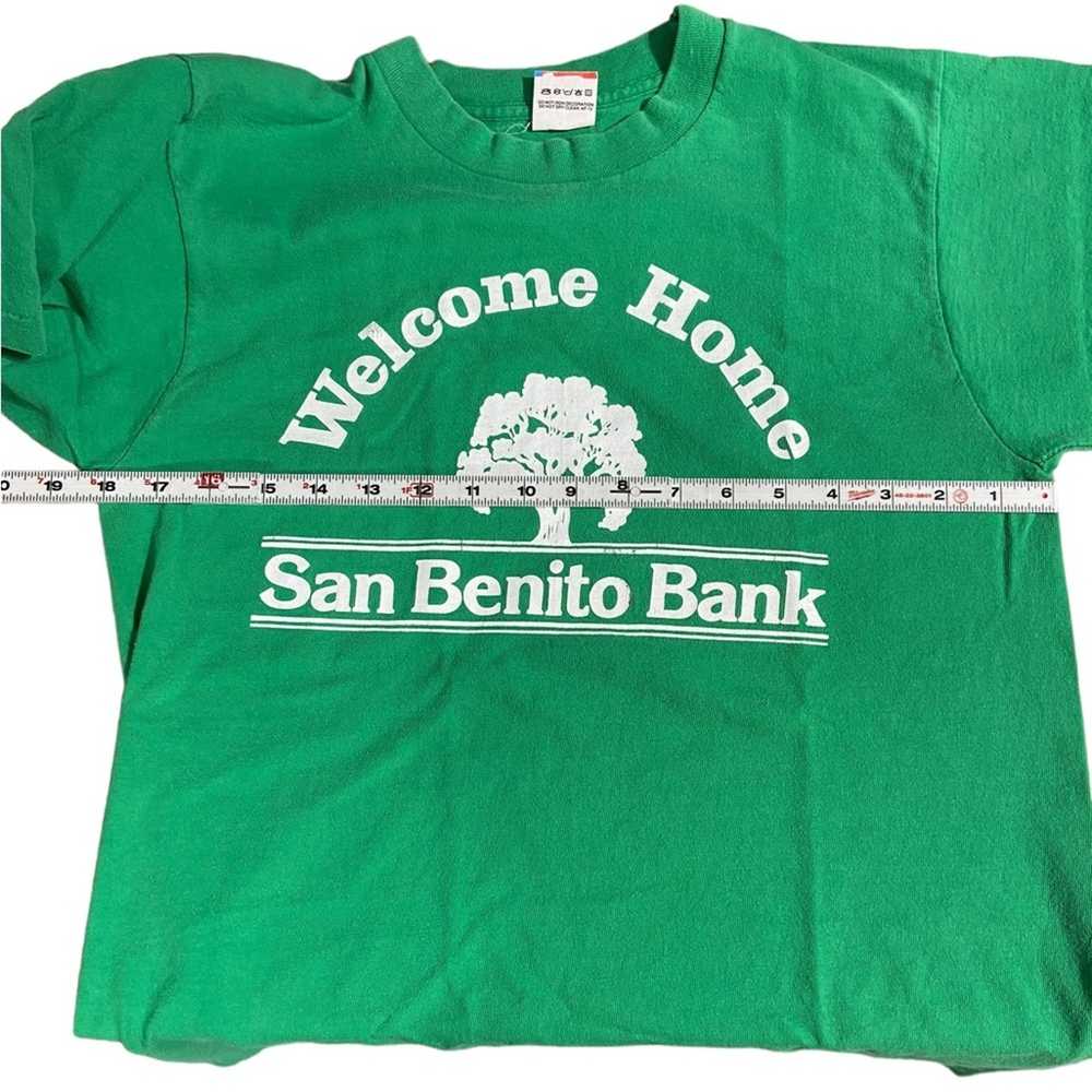 Vintage Fruit Of The Loom Green San Benito Bank S… - image 2