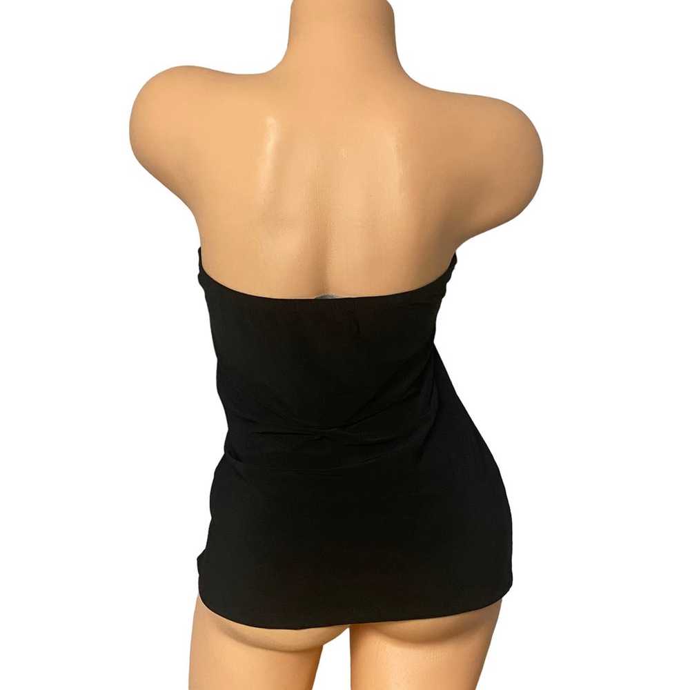 ViNTaGe Y2K Black Strapless Tube Top  L - image 4