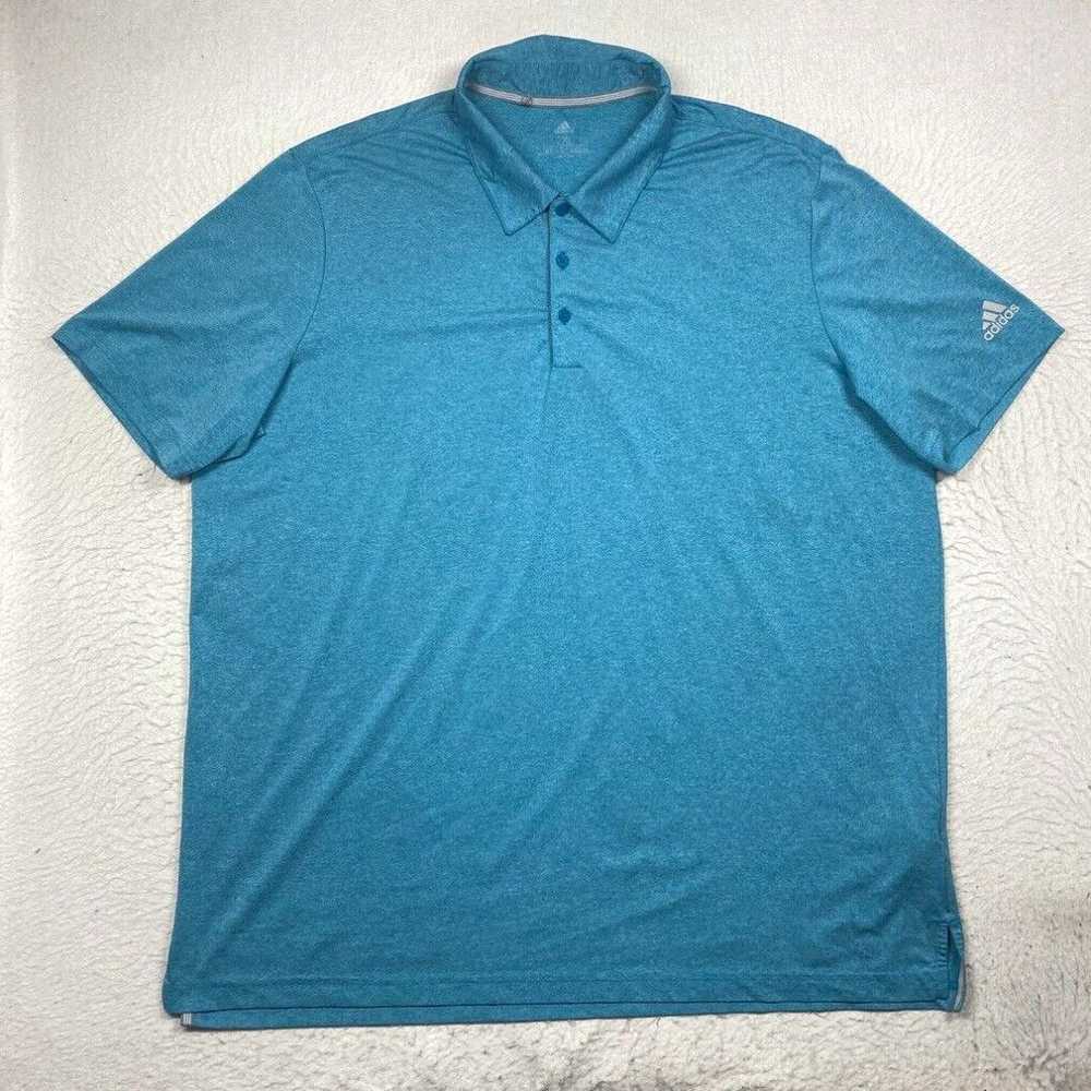 Adidas Adidas Polo Shirt Mens 2XL XXL Blue Short … - image 1