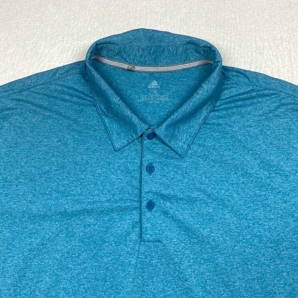 Adidas Adidas Polo Shirt Mens 2XL XXL Blue Short … - image 2