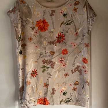 Zara floral top sz L - image 1