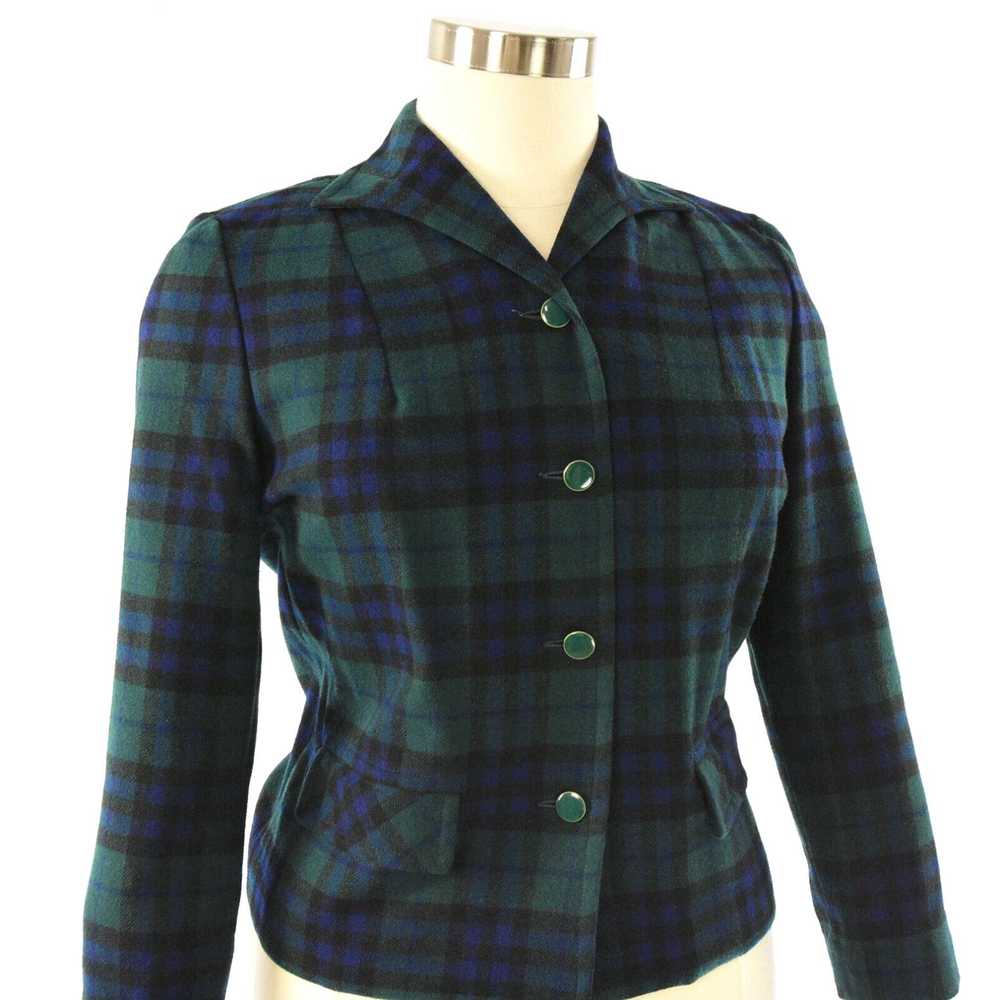 Pendleton 50s Vintage Pendleton Plaid Jacket Blaz… - image 2