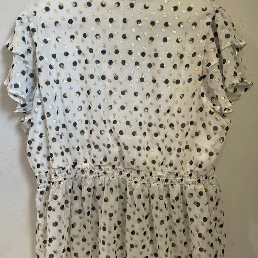 A Love Story White Polka Dot Blouse Top - image 4