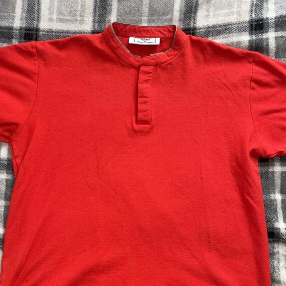 Vintage playboy neck polo shirt - image 1