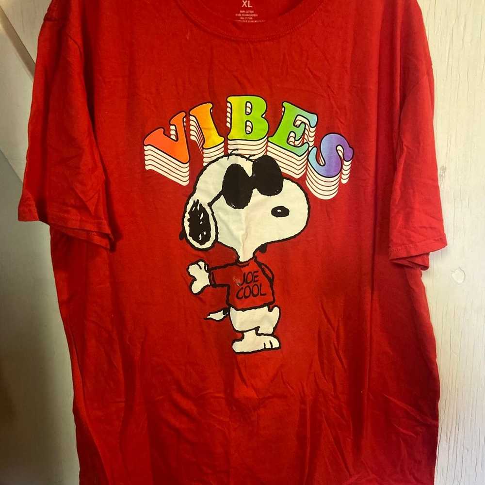 Peanuts snoopy shortsleeve crew neck  red graphic… - image 2