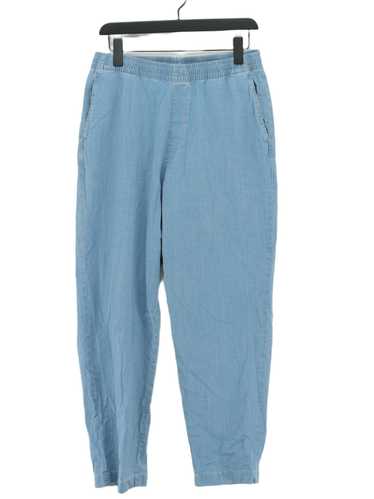 Uniqlo Women's Trousers W 33 in Blue Cotton with … - image 1