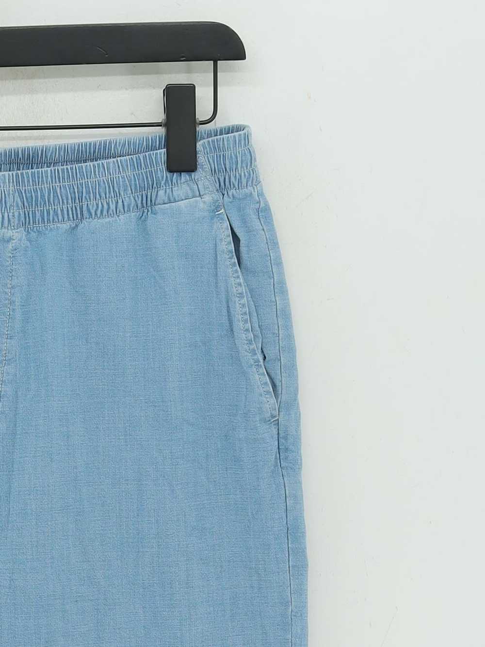 Uniqlo Women's Trousers W 33 in Blue Cotton with … - image 4