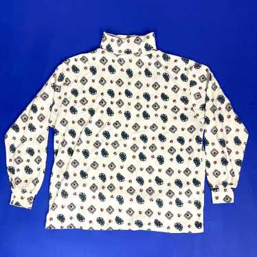 Vintage Floral Turtleneck - image 1