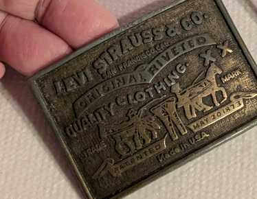 Vintage Brass Levi's Belt Buckle Levi Strauss Jea… - image 1