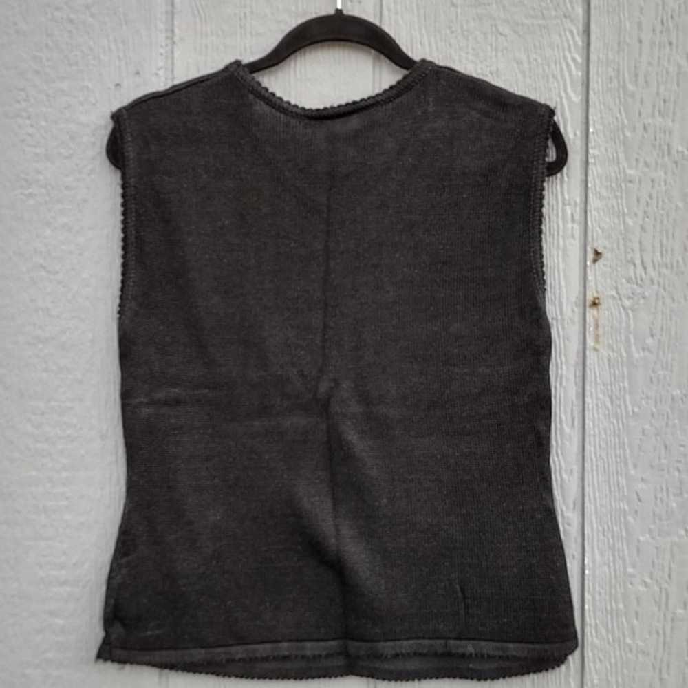 Vintage American Knitworks Sleeveless Knit Top X-… - image 2