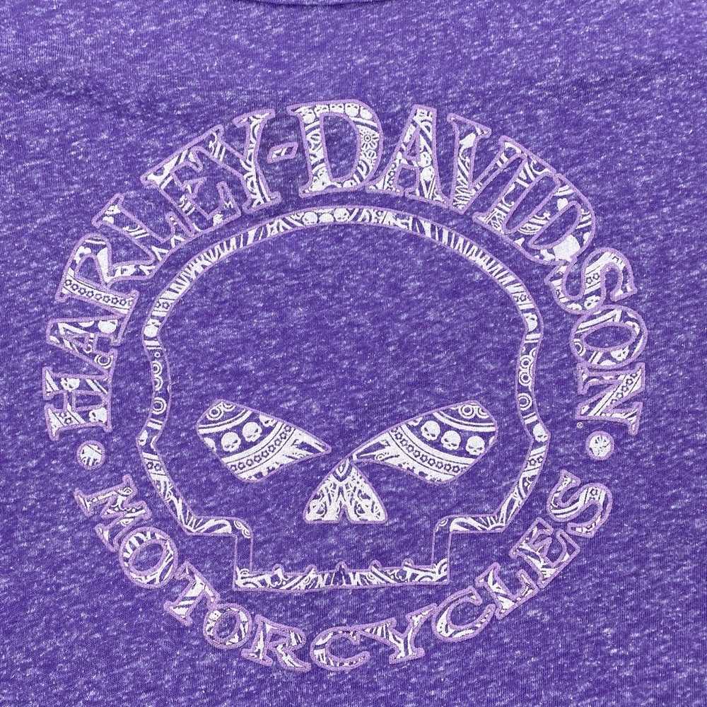 Vintage Harley Davidson Shirt Size XL Purple Shor… - image 4