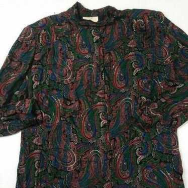 Vintage Pendleton blouse paisley Size 16  multi c… - image 1