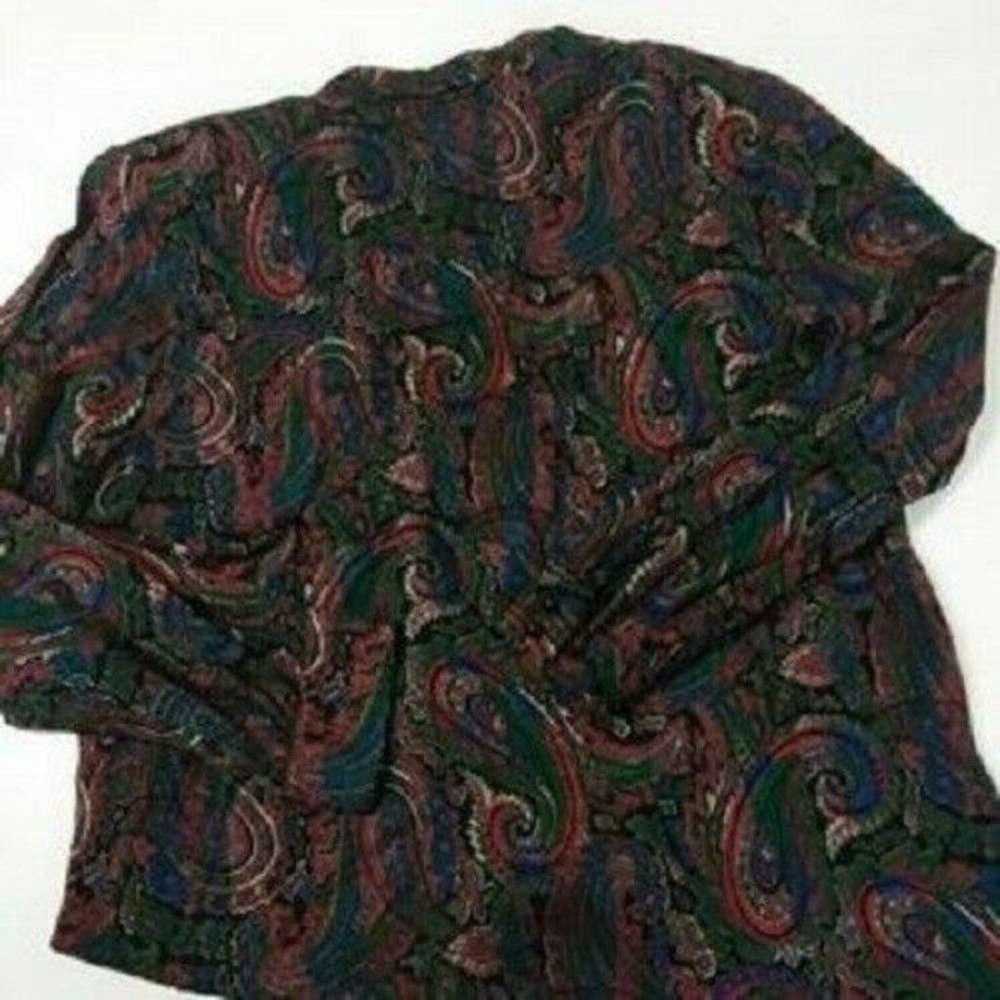 Vintage Pendleton blouse paisley Size 16  multi c… - image 5