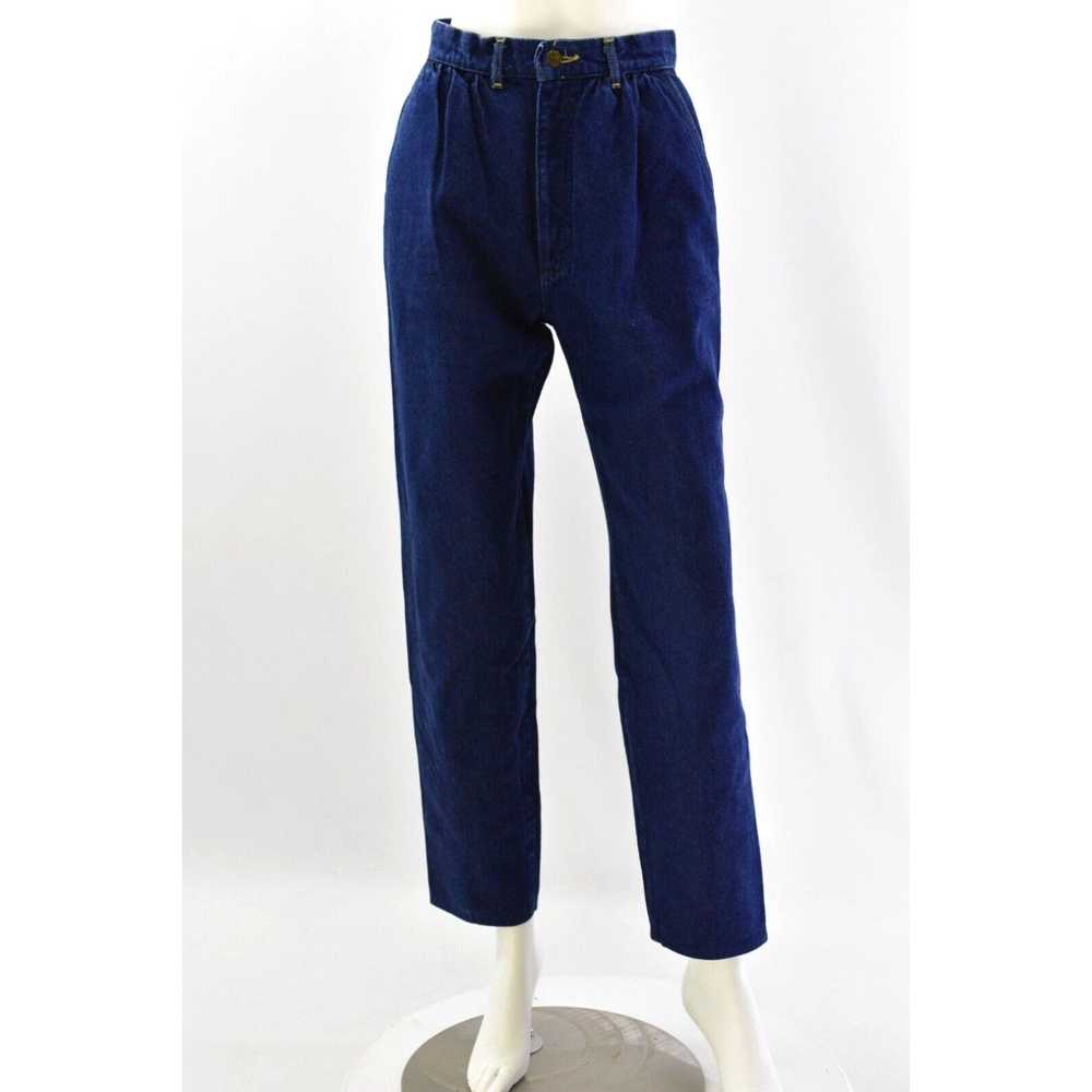 Lee 80s Vintage Dark Wash High Pleated Waist Stra… - image 2