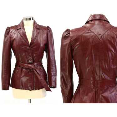 Ben Sherman 80s Vintage Bermans Leather Jacket Wom