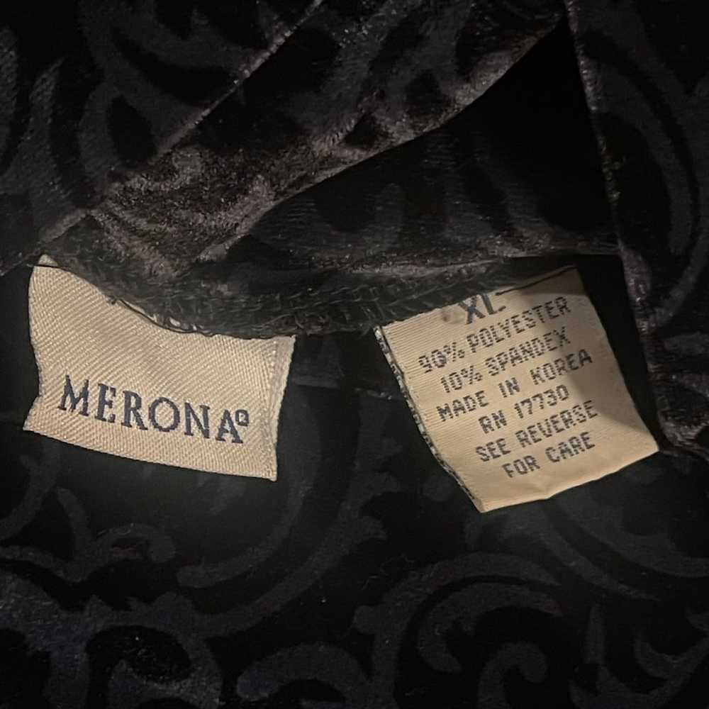 Women's Vintage Merona Velvet T-Shirt size XL - image 7