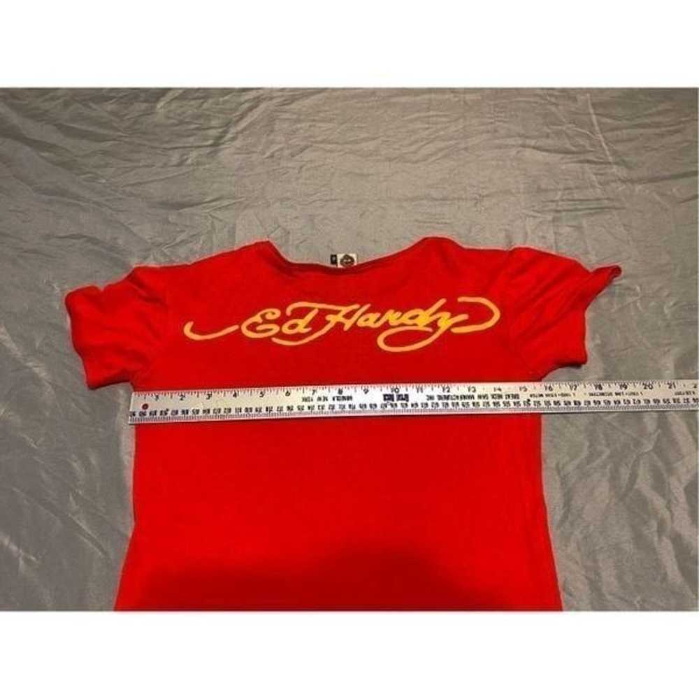 Vintage Ed Hardy Shirt Womens Extra Large Red Chr… - image 2